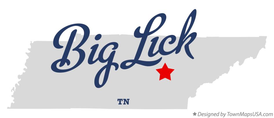 Map of Big Lick Tennessee TN
