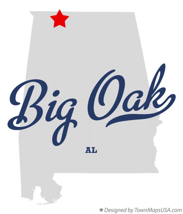Map of Big Oak Alabama AL