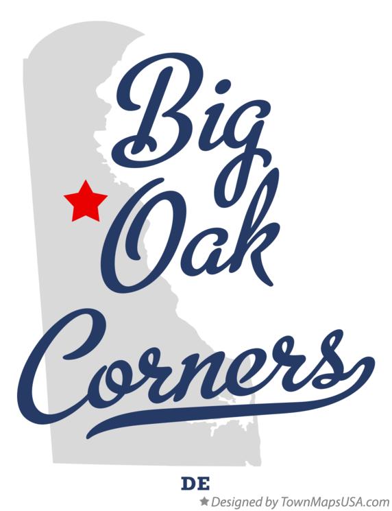Map of Big Oak Corners Delaware DE