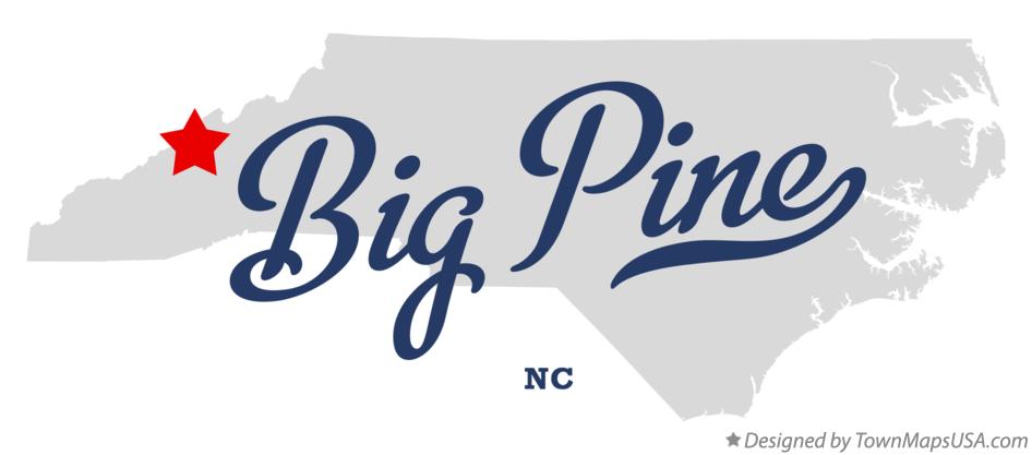 Map of Big Pine North Carolina NC