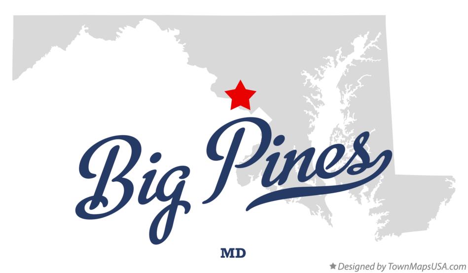Map of Big Pines Maryland MD
