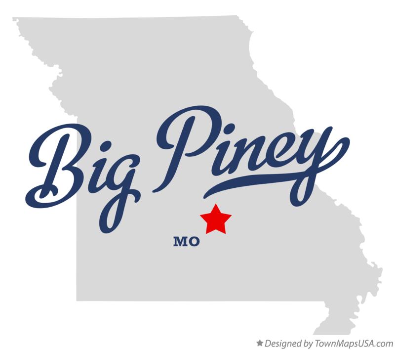 Map of Big Piney Missouri MO