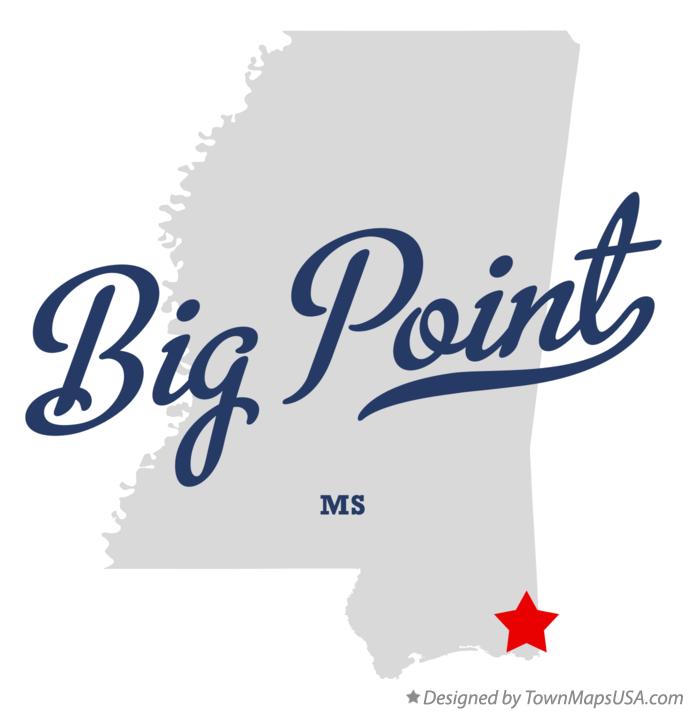 Map of Big Point Mississippi MS