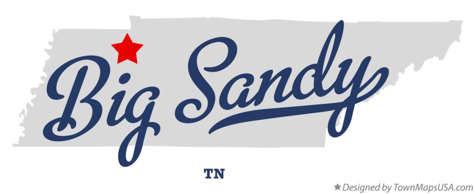 Map of Big Sandy Tennessee TN