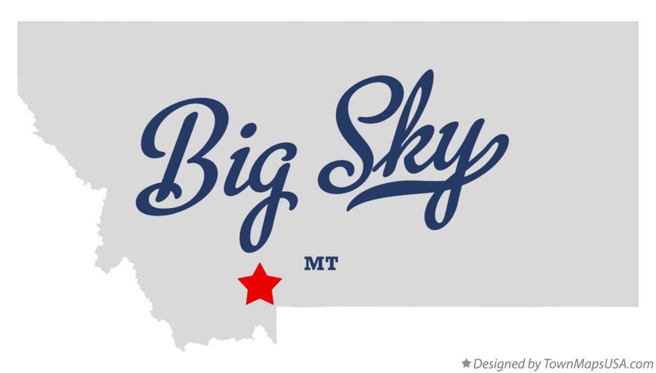 Map of Big Sky Montana MT