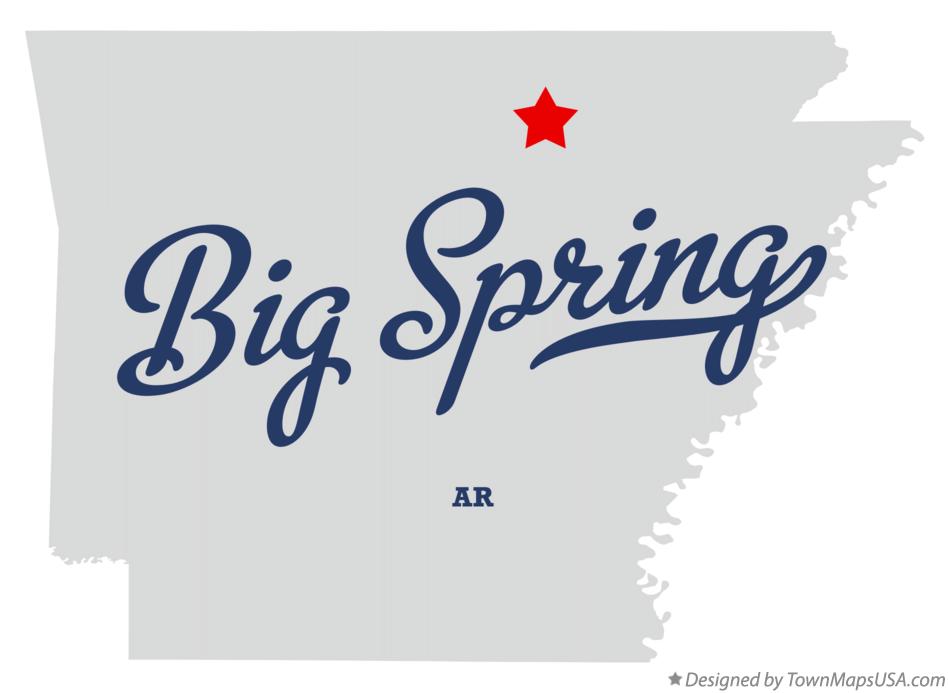 Map of Big Spring Arkansas AR