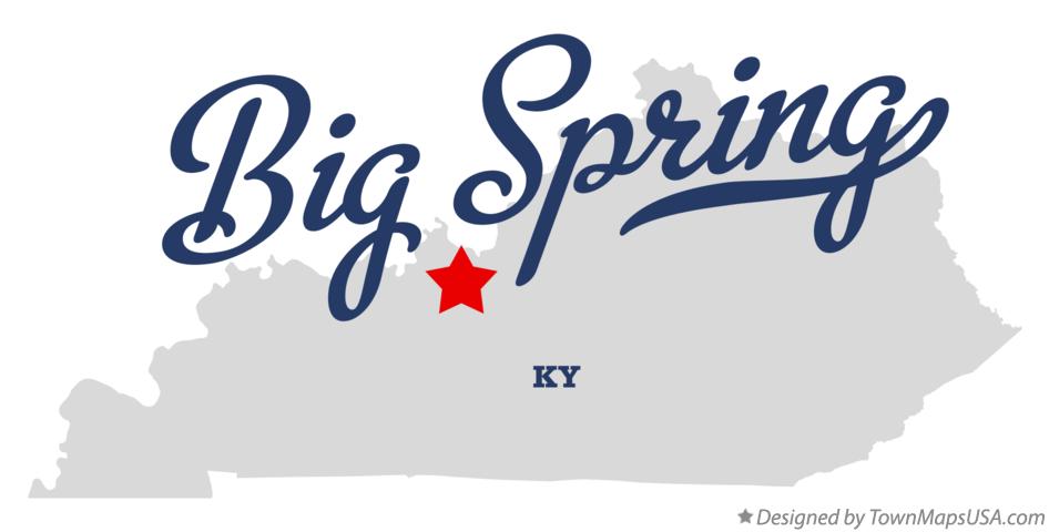 Map of Big Spring Kentucky KY