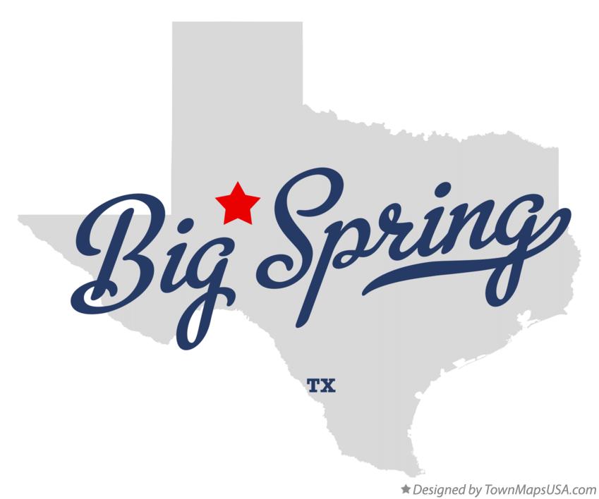 Map of Big Spring Texas TX