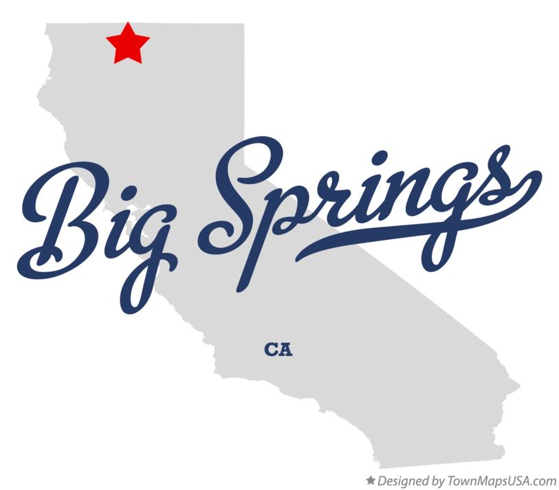 Map of Big Springs California CA