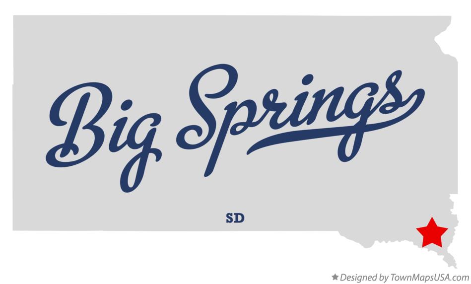 Map of Big Springs South Dakota SD