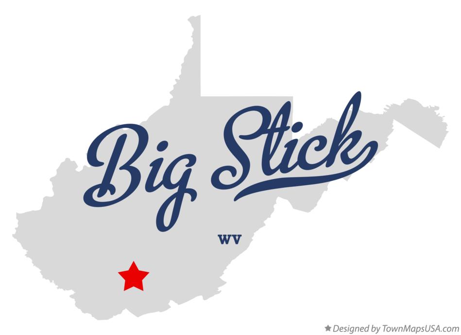 Map of Big Stick West Virginia WV
