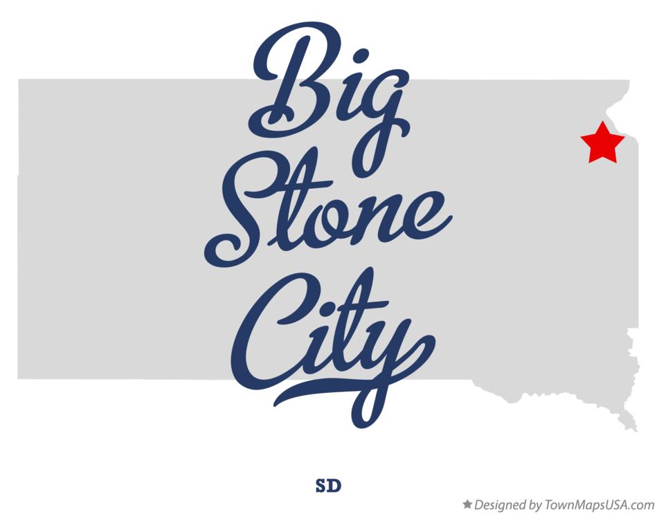 Map of Big Stone City South Dakota SD