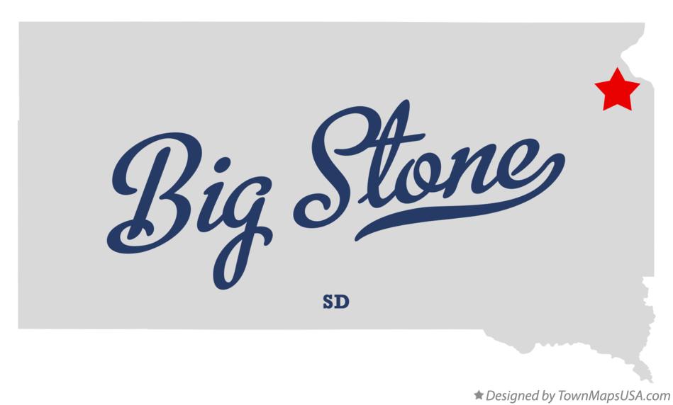 Map of Big Stone South Dakota SD