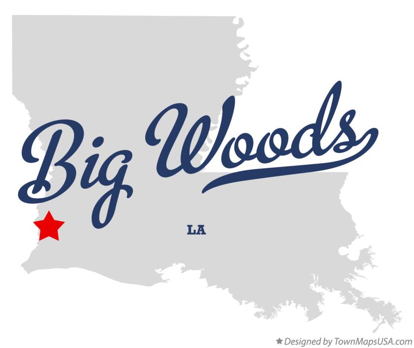 Map of Big Woods Louisiana LA