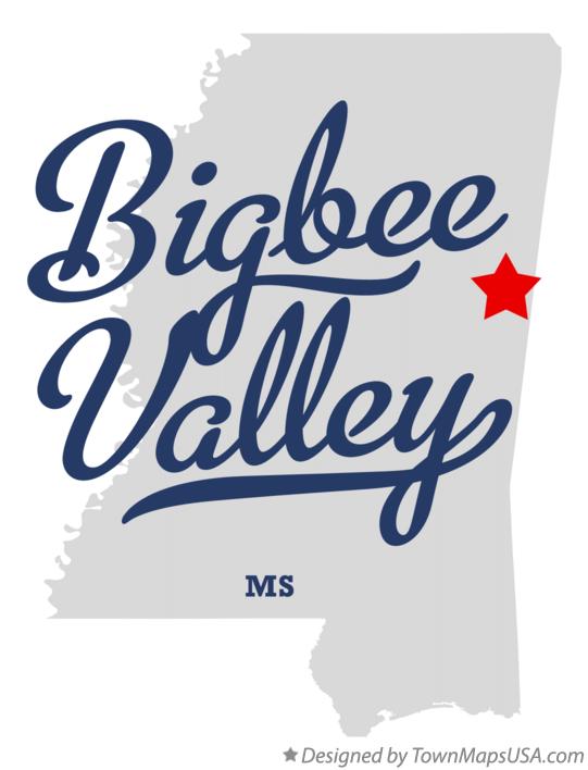 Map of Bigbee Valley Mississippi MS