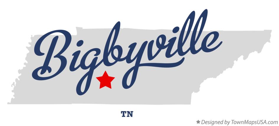Map of Bigbyville Tennessee TN