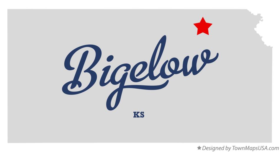Map of Bigelow Kansas KS