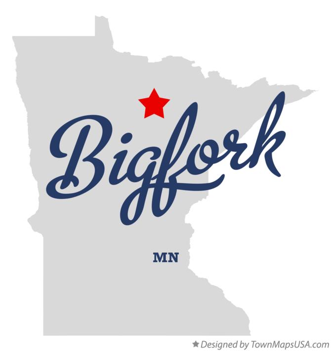 Map of Bigfork Minnesota MN