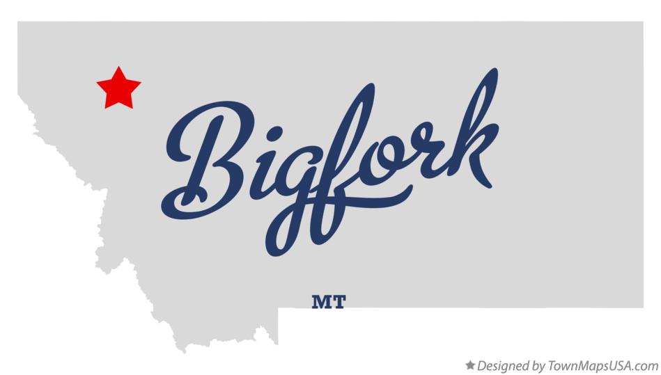 Map of Bigfork Montana MT
