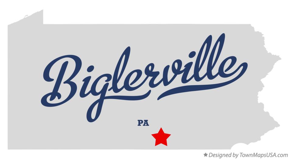 Map of Biglerville Pennsylvania PA