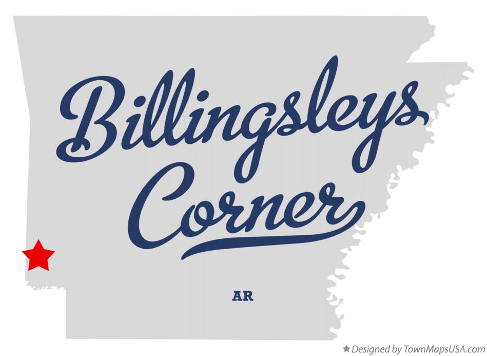 Map of Billingsleys Corner Arkansas AR