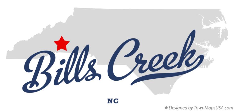 Map of Bills Creek North Carolina NC