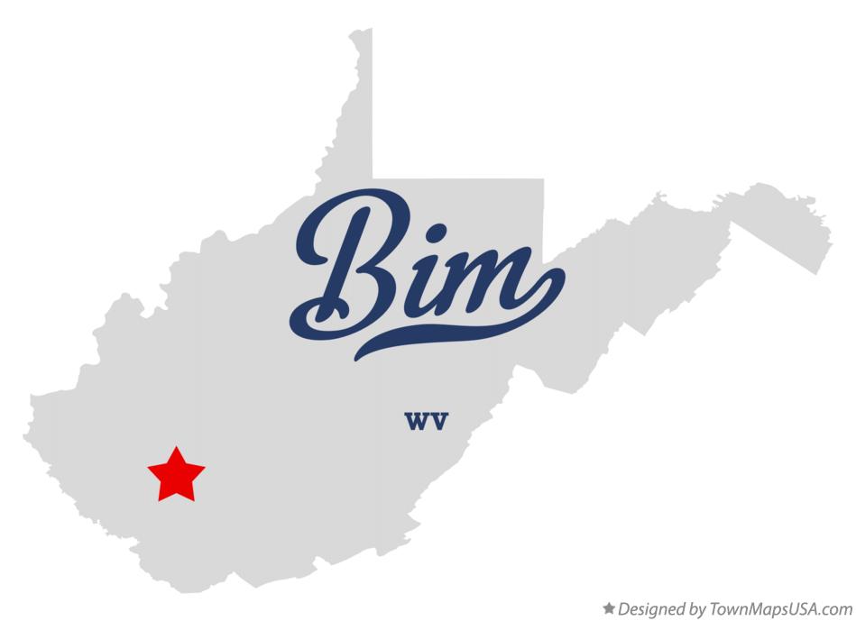 Map of Bim West Virginia WV