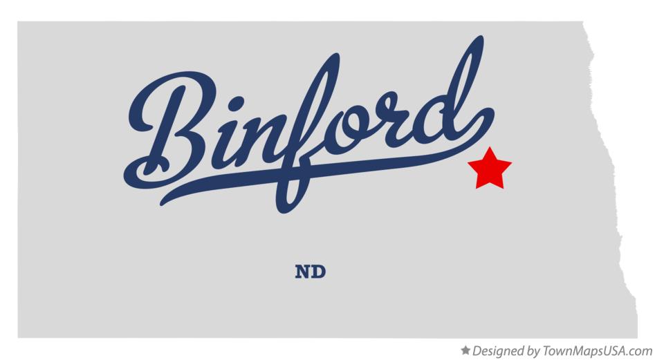 Map of Binford North Dakota ND