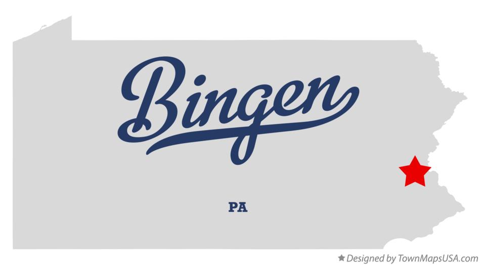 Map of Bingen Pennsylvania PA