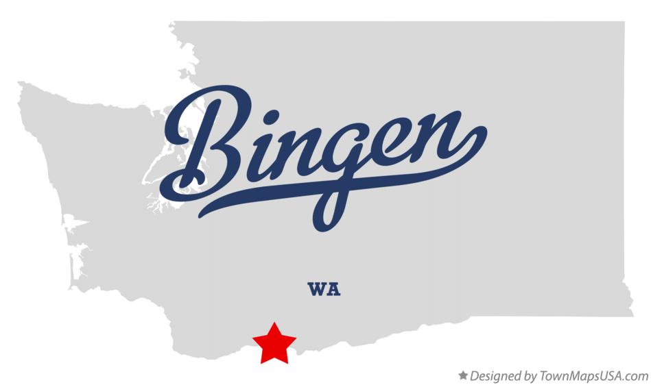 Map of Bingen Washington WA