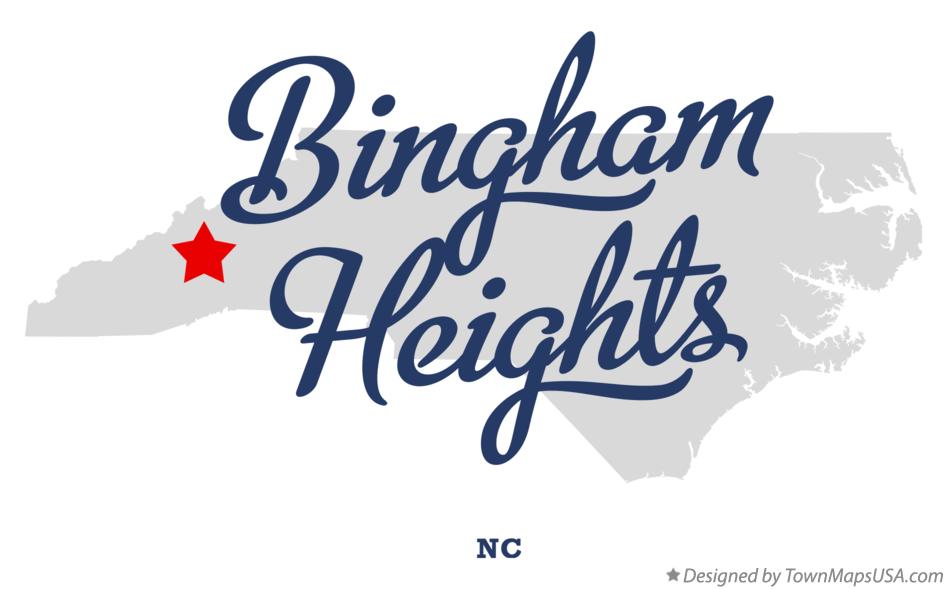 Map of Bingham Heights North Carolina NC