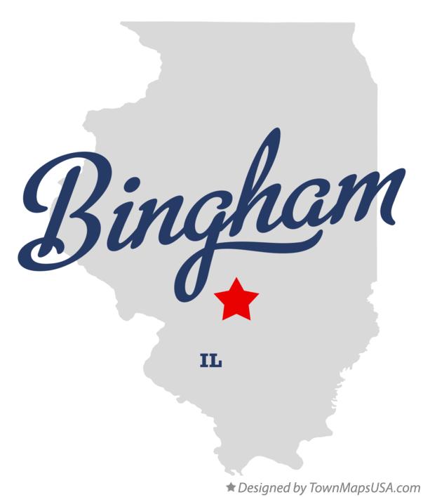 Map of Bingham Illinois IL