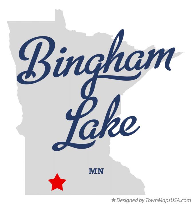 Map of Bingham Lake Minnesota MN