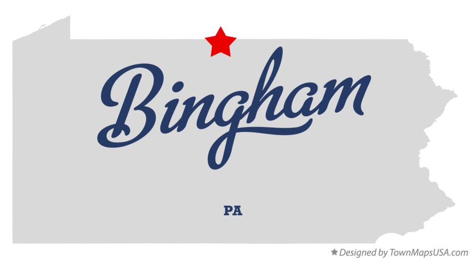 Map of Bingham Pennsylvania PA