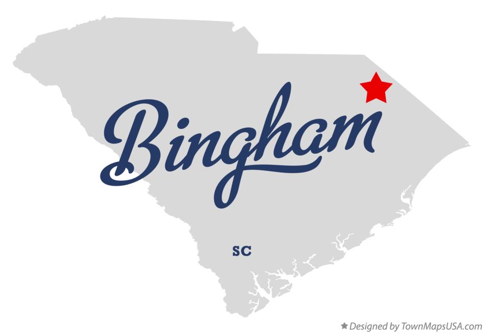 Map of Bingham South Carolina SC