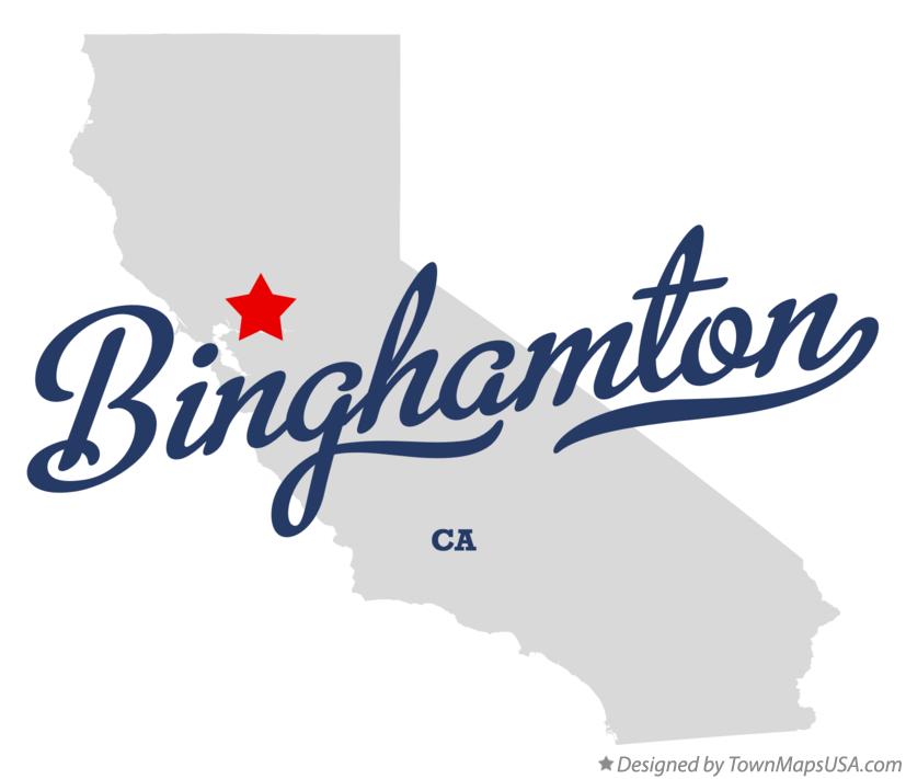 Map of Binghamton California CA