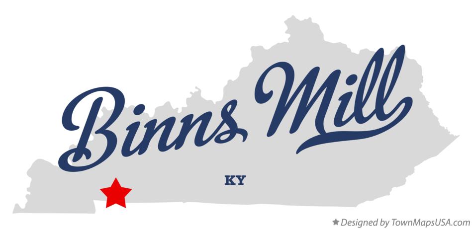 Map of Binns Mill Kentucky KY