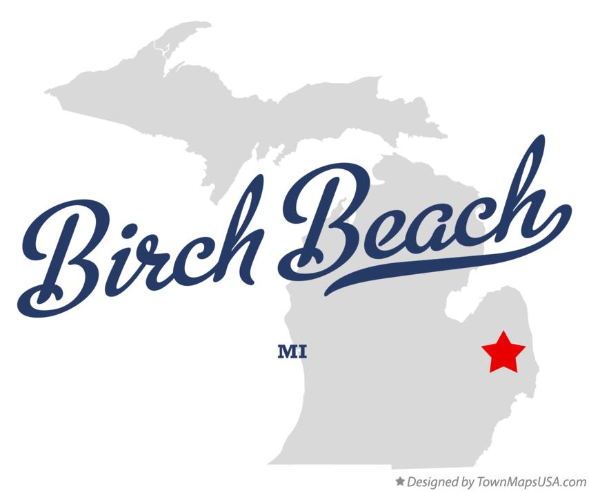 Map of Birch Beach Michigan MI