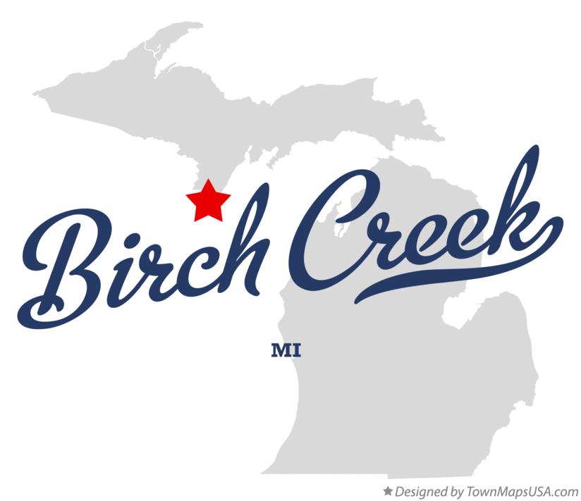 Map of Birch Creek Michigan MI