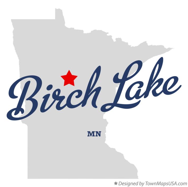 Map of Birch Lake Minnesota MN