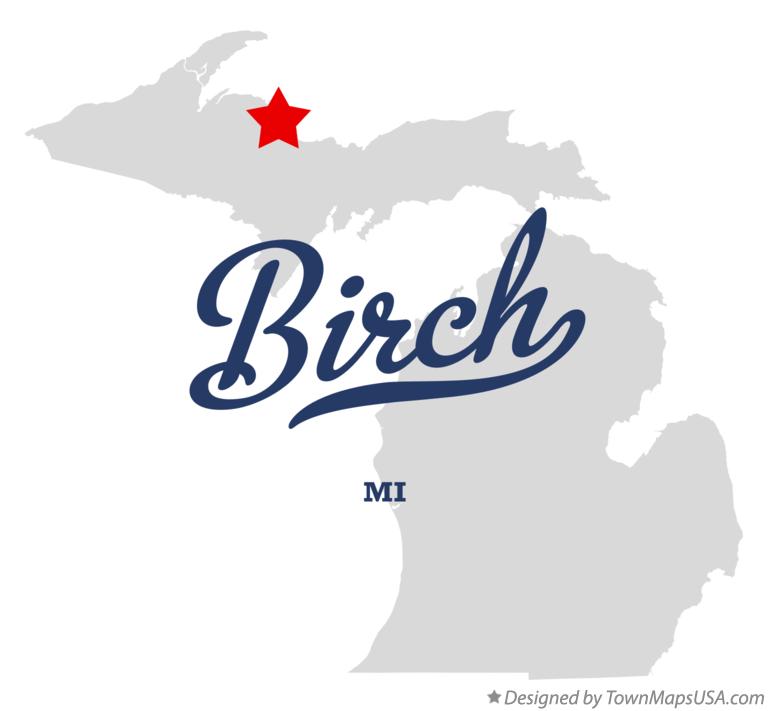 Map of Birch Michigan MI