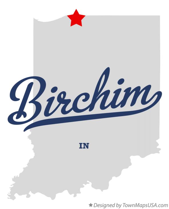 Map of Birchim Indiana IN
