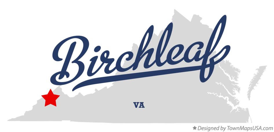 Map of Birchleaf Virginia VA