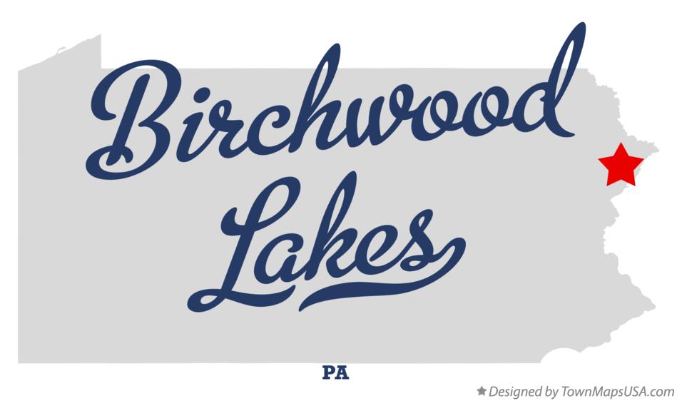 Map of Birchwood Lakes Pennsylvania PA