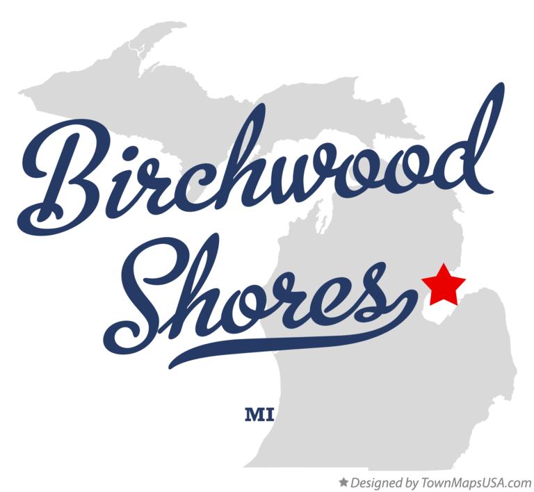Map of Birchwood Shores Michigan MI