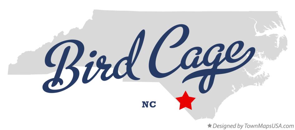 Map of Bird Cage North Carolina NC