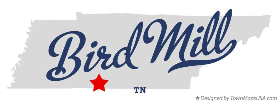 Map of Bird Mill Tennessee TN