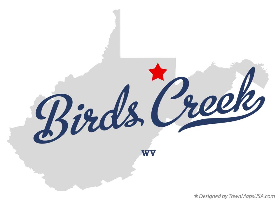 Map of Birds Creek West Virginia WV