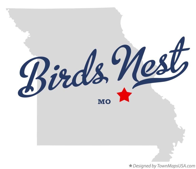 Map of Birds Nest Missouri MO