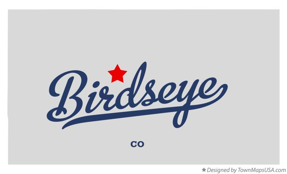 Map of Birdseye Colorado CO